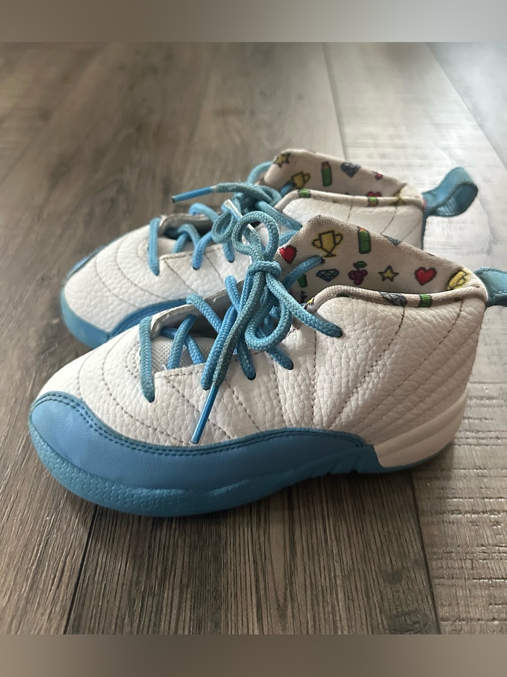 Air Jordan Unc 12 Light Blue Size 9c Toddler Td XII With Box Retro Og